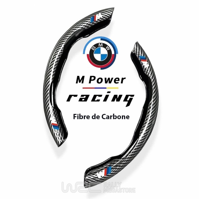 COUVRE VOLANT NOIR FIBRE DE CARBONE POUR BMW